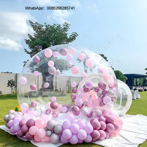 Decoración Navideña, Globo de Nieve Inflable, Carpa Burbuja Transparente con Fondo Impreso, Soplador y Bomba - Product Image 4