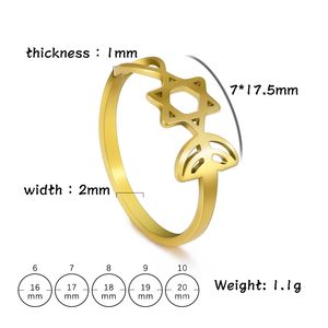 <span class=keywords><strong>Anillo</strong></span> con <span class=keywords><strong>Sello</strong></span> Messiánico, <span class=keywords><strong>Anillo</strong></span> de Acero Inoxidable para <span class=keywords><strong>Mujer</strong></span>, Estrella de David, Menorá, Amuleto de Israel, Joyería Vintage, Accesorios de Janucá - Product Image 2