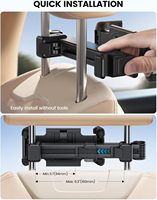 Support de téléphone universel pour siège arrière de voiture Lamicall STCH04, support de tablette, pince rotative à 360 degrés, berceau pour Switch, appareil mobile, film pour bébé