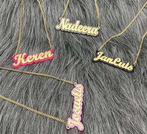 Collar de acero inoxidable chapado en oro, personalizado, 2023 - Product Image 6