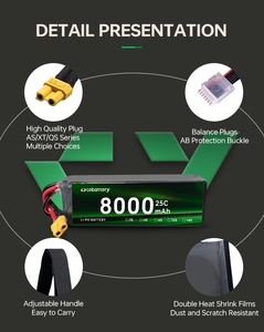 Самая популярная литий-ионная аккумуляторная батарея 8000 мАч 25C 6S 12S LiPo Drone <span class=keywords><strong>Battery</strong></span> - Product Image 2