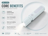 Mini lampe torche tactique avec fonction zoom, recharge USB Type-C, lampe torche LED COB, IP20, utilisation en extérieur, batterie lithium rechargeable, ABS
