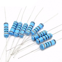 Resistencia de Película Metálica de 100 ohmios, 100k, 10k, 5k, 1k, Precio de Resistencia de 1/4W, Código de Color de Resistencia