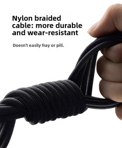 <span class=keywords><strong>Cable</strong></span> de Red Multimedia Redondo de Nailon TPE Trenzado Amplificado para Carga de Datos, Mini-USB, Micro <span class=keywords><strong>Pin</strong></span> Dorado para Teléfono - Product Image 2