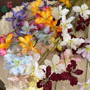 Fleurs d'iris artificielles Hua Ding, branche unique, décoration de mariage réaliste - Product Image 4