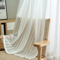 Rideau Transparent Moderne Blanc en Dentelle et Tulle Brodé de Feuilles, Style Rustique Vintage, pour Fenêtre, Balcon, Décoration Végétale, 100% Coton