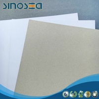 Carton duplex simple face en kaolinite recyclé Sinosea, recyclable, en pâte mixte, dos gris, en rame, pour emballage en vrac