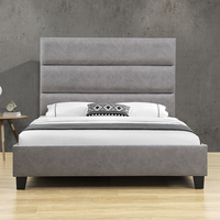 Willsoon Moderne Taille Unique Lin Bois Massif Velours Rembourré Lit Doux Designer Tête de Lit En Cuir Salon Chambre Utilisation