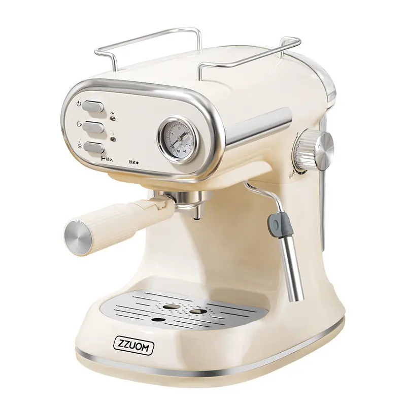 2022 New arrival Retro espresso machine semi automatic coffee maker with one-click operation coffee maker