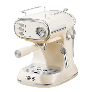 2022 yeni varış Retro espresso makinesi yarı otomatik kahve makinesi tek tıklama kullanım kahve makinesi