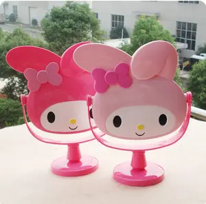 Ready For Ship Cute Cartoon Hello Melo Luxury Kitty Cosmetics Desktop Mirror With Luxury Package For Wholesale Mirror Makeup