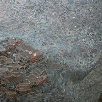 Tissu en Tulle Brodé de Paillettes Bleues et de Perles Lourdes en Cristal de Luxe pour Robe de Mariée – Vente en Gros, Fournisseur d'Usine