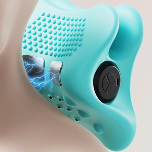 Masseur cervical électrique à compresse chaude et magnétothérapie, oreiller de massage vibrant pour le cou et les épaules avec chaleur - Product Image 3