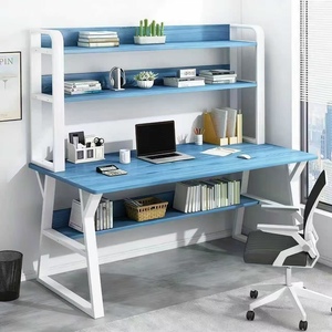 Factory Wholesale Metal Computer <strong>Desk</strong> with Ergonomic Durable Home Office <strong>Desk</strong> with Bookshelf <strong>Space</strong> <strong>Saving</strong> Design - Product Image 2