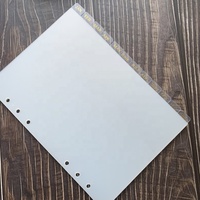 Séparateur de pages mensuel personnalisable A5/A6 avec couverture transparente en PP givré pour agenda 6 anneaux, pages de recharge et feuille d'or – Cadeau