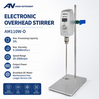 Agitateur surélevé AM110W-O 110W 20L avec moteur CC sans balais, mélangeur de laboratoire numérique pour fabricants de shampoing, détergent, lotion corporelle et crème
