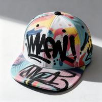 Casquette de baseball à 6 panneaux avec logo personnalisé, broderie 3D, ajustable, entièrement imprimée, style hip-hop, snapback