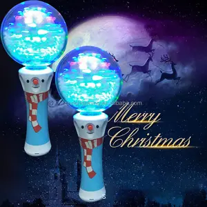 圣诞礼物儿童雪人球发光棒新款促销旋转球灯棒
