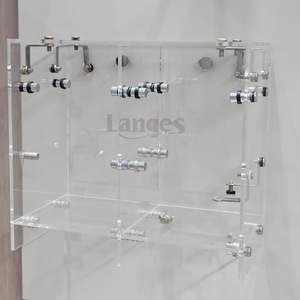 Support de <span class=keywords><strong>fixation</strong></span> en acier pour étagère, double face, pour armoire en verre, connecteurs métalliques - Product Image 4