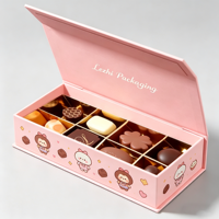 Boîte-cadeau en carton personnalisée faite à la main pour la Saint-Valentin, boîte-cadeau en carton pour chocolat, emballage de luxe pour chocolat
