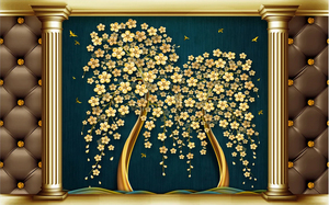 Lusso <span class=keywords><strong>moderno</strong></span> 3D goffrato oro cervo <span class=keywords><strong>carta</strong></span> <span class=keywords><strong>da</strong></span> <span class=keywords><strong>parati</strong></span> High-End PVC <span class=keywords><strong>per</strong></span> soggiorno e laboratorio di applicazione - Product Image 3