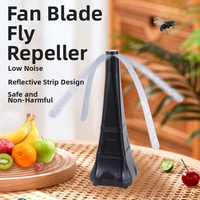 Ventilateur anti-mouches électrique portable avec pales anti-choc pour l'extérieur et le camping, répulsif d'insectes efficace