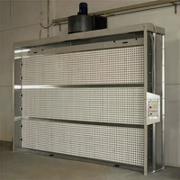 Cabine de peinture compacte à séchage à sec, à façade ouverte, portable, avec filtre, pour revêtement en poudre, et four de cuisson en acier pour petits meubles en bois