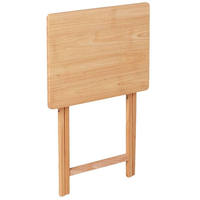 Table d'appoint rectangulaire écologique pour petit espace Table TV pliante en bambou Table de dîner portable pour manger