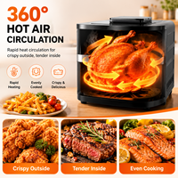 Appareil de cuisine OEM, friteuse à air chaud en acier inoxydable de 10 L, grande capacité, friteuse à air électrique pour une cuisine saine
