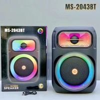 Nouveau MS-2043BT 8 pouces pour haut-parleur 5.3, caisson de basses portable d'extérieur avec lumières RGB pour système de karaoké à domicile