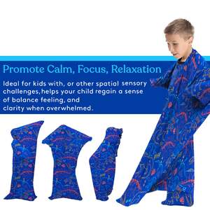 I bambini autistici X-Large blu dinosauro Full Body calza fornisce Input di pressione profonda giocattoli sensoriali calza corpo calza - Product Image 4
