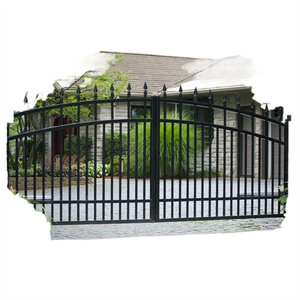<span class=keywords><strong>Portail</strong></span> en fer forgé à prix d'usine professionnel, <span class=keywords><strong>portail</strong></span> métallique tubulaire moderne en <span class=keywords><strong>acier</strong></span> <span class=keywords><strong>battant</strong></span> - Product Image 1