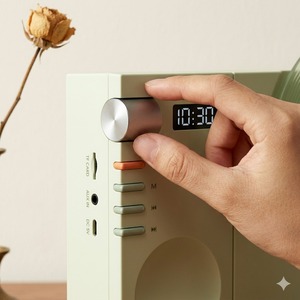 Lecteur <span class=keywords><strong>de</strong></span> disques vinyles rétro TimeBeat LK09 <span class=keywords><strong>pour</strong></span> haut-parleur V5.3 HiFi sans fil, commande vocale, carte TF, entrée AUX, son naturel, sommeil - Product Image 4