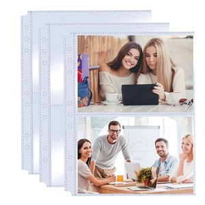B5 9-Hole Plástico Pp Página Interna Com 2 Bolsos 4 Bolsos Mangas De Armazenamento Álbum Coleção de Fotos Titulares Carteira Tamanhos - Product Image 3