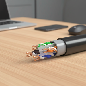 <span class=keywords><strong>สาย</strong></span>เคเบิล CAT 6 สำหรับ<span class=keywords><strong>ภายนอก</strong></span>อาคาร ป้องกันน้ำ ป้องกันแสงแดด ทองแดงปราศจากออกซิเจน 8 แกน แบบคู่บิดเกลียว รองรับกิกะบิต สำหรับการตรวจสอบความเร็วสูง รองรับ POE++ - Product Image 1