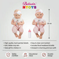 Poupées Reborn Belinda 14 pouces, jouets réalistes en vinyle, poupées bébés nouveau-nés, ensemble de jouets pour bébés nouveau-nés, cadeaux