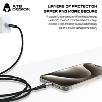 Nuevo Diseño de Cable Trenzado de Aleación de Aluminio Tipo-C de 1.2M para Computadora, Cámara, Impresora y S26/S23 con Carga Rápida de 5A