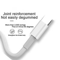 Câble de données USB de haute qualité pour câble de chargeur iPhone 12 avec blindage de tresse et veste TPE disponible en longueurs de 1M et 2M