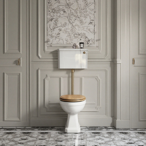 Céramique Wc Sol Debout Salle De Bains Toilette Industrielle Chasse D'eau Dissimulée Placard Haut Niveau Toilette Pan Salle De Bains À Un Londonien - Product Image 4