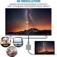 Adaptador Multipuerto USB 3 en 1 SYONG con Salida HDMI 4K, Puerto USB 3.0 y Puerto de Carga Rápida USB-C, Estación de Acoplamiento