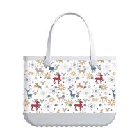 Sac fourre-tout en EVA de Noël 1300g avec impression de logo personnalisé, ouverture supérieure, portable, imperméable, grande capacité, cadeau de vacances, cadeau d'entreprise