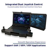 Station de contrôle au sol UAV robuste AMTIPC 15,6 pouces à double écran, Intel I9-12900H 14 cœurs, RTX4060, 16 Go, SSD 1 To, prise en charge du joystick, OEM