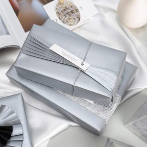 Yarcony Shimmer Silver <b>Wrapping</b> <b>Paper</b> Roll 17 Inches X 33 Feet Solid Color Pearly Lustre Gift Wrap Birthday Packaging - Product Image 3
