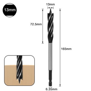 HSS coclea Twist Bit 4 flauti legno trapano a gambo esagonale 8-35mm taglio rapido <span class=keywords><strong>falegname</strong></span> strumento punta di foratura per legno taglio tuta - Product Image 2