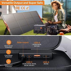 Panel Solar Portátil Plegable de 200W y 8.4KG para Estaciones de Energía EF/Jackery/<span class=keywords><strong>Bluetti</strong></span>/Anker, 23% de Alta Eficiencia, para Camping y Autocaravanas - Product Image 6