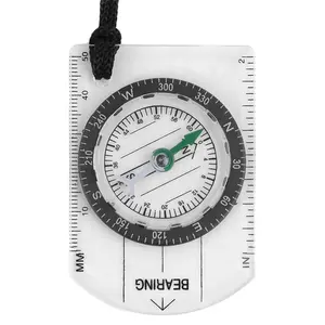 Outdoor Hiking Survival Light Weight Orienteering Compass Professional Mini Compass with Scale Ruler