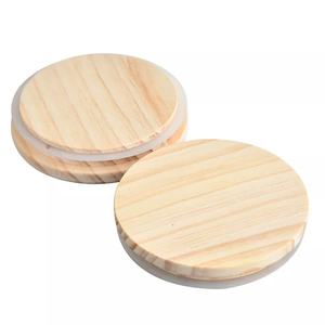 翻盖顶盖，适用于4盎司8盎司10盎司14盎司蜡烛玻璃罐竹木金属软木材料 - Product Image 2