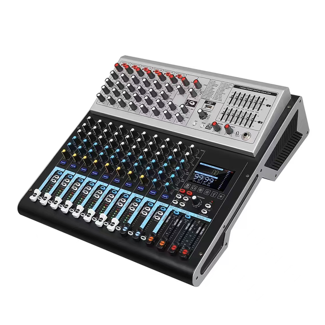 Professional 14-Channel Audio Mixer Console with 99DSP Digital Effect MP3 Player Bluetooth Sound Card Recording Features