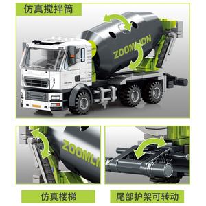 Blocs de construction techniques Sembo, modèle de bulldozer pneumatique motorisé, véhicule d'ingénierie, jouet en briques, cadeau pour enfants - Product Image 4