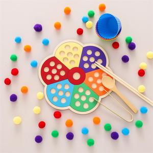 Trẻ em học sớm màu phân loại trò chơi đào tạo thực hành màu sắc phù hợp với đồ chơi bằng gỗ cầu vồng đồ chơi - Product Image 3